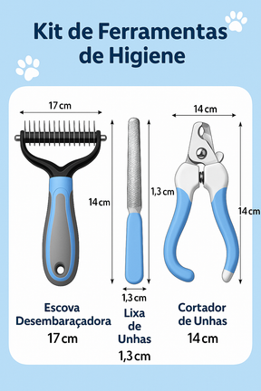Escova Dupla Face para Remoção de Pelos – Reduz Nós e Bolas de Pelo