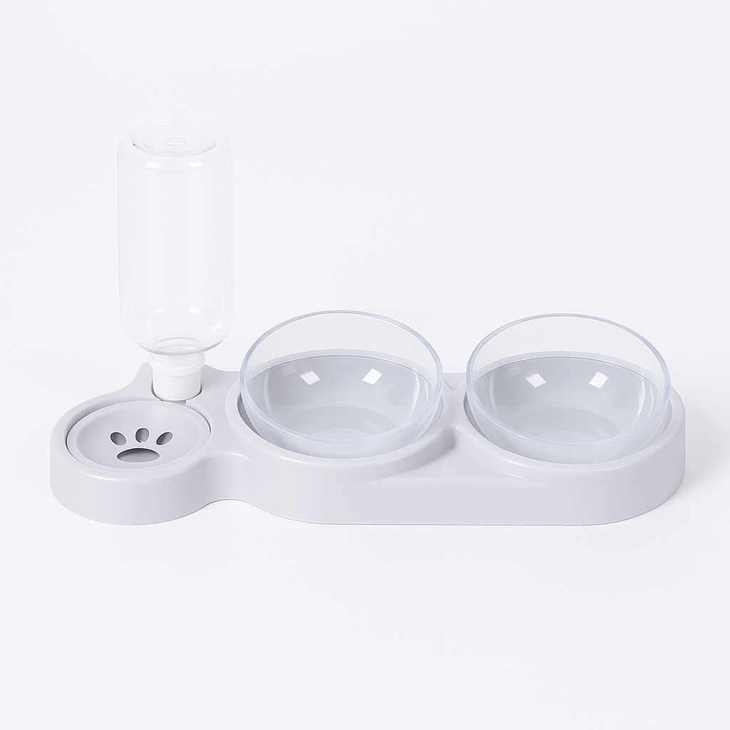 Tigela 3 em 1 com Bebedouro Automático para Cães e Gatos