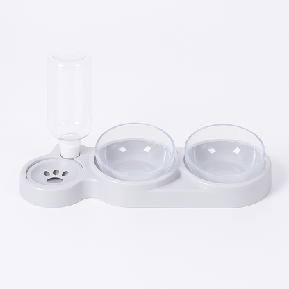 Tigela 3 em 1 com Bebedouro Automático para Cães e Gatos