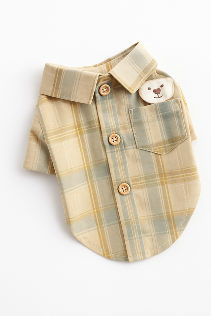 Camisa Xadrez para Pet - Verão Leve e Respirável para Cães e Gatos