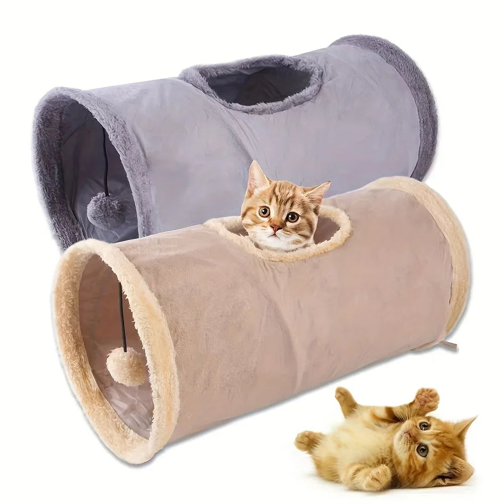 Túnel Interativo para Gatos | Dobrável e Portátil