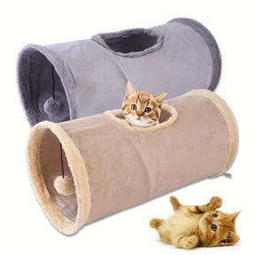 Túnel Interativo para Gatos | Dobrável e Portátil
