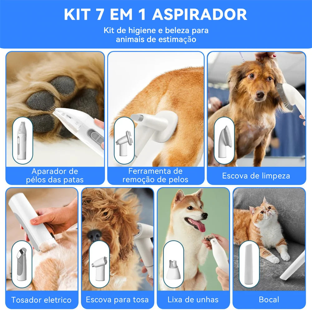 Aspirador Pet Newpet 2,5L com Escovas – Remove Pelos Fácil