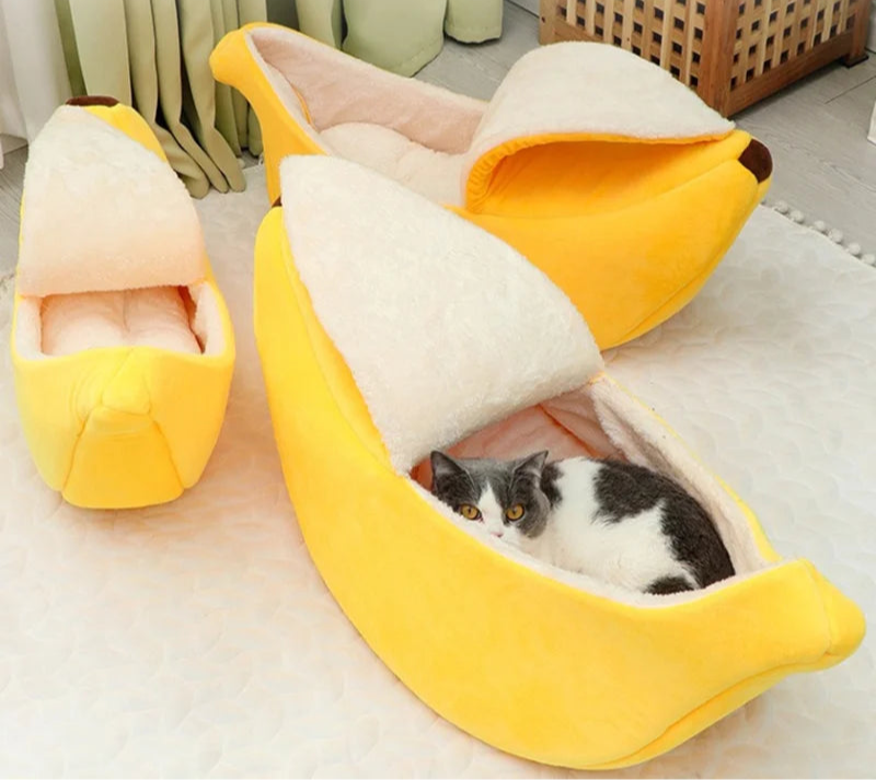 Cama Banana para Gatos e Cães | Divertida, Aconchegante