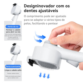 Escova Pet Newpet Autolimpante p/ Cães e Gatos