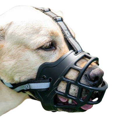 Focinho Antimordida Ajustável e Respirável p/ Cães