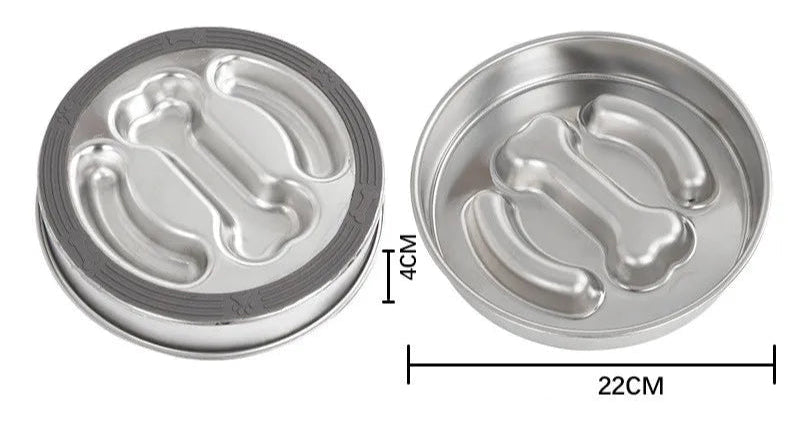 Tigela Lenta Inoxidável para Cães – Antiasfixia