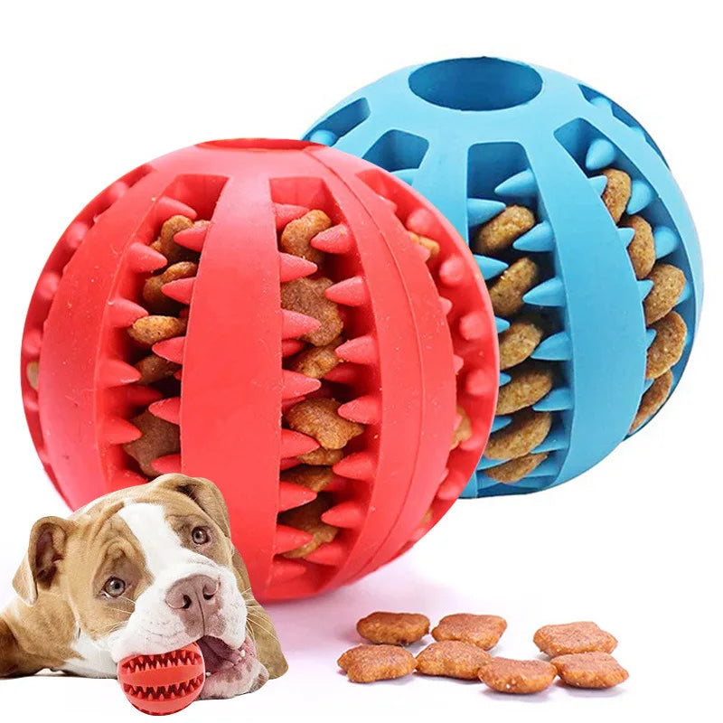Bola Interativa e Mastigável p/ Pets – Limpa os Dentes