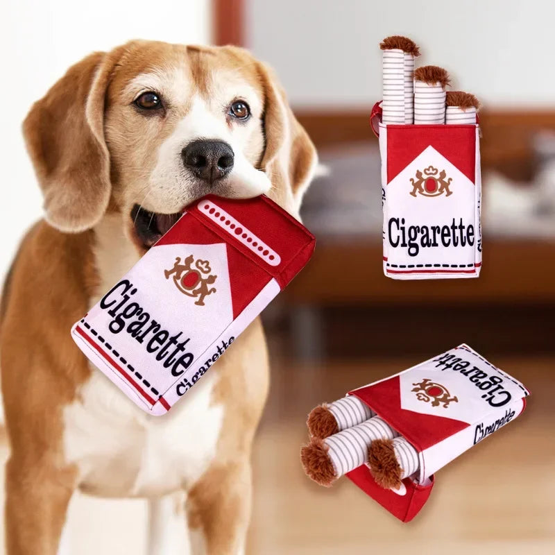 Brinquedo Interativo de Pelúcia Cigarro para Pets – Resistente