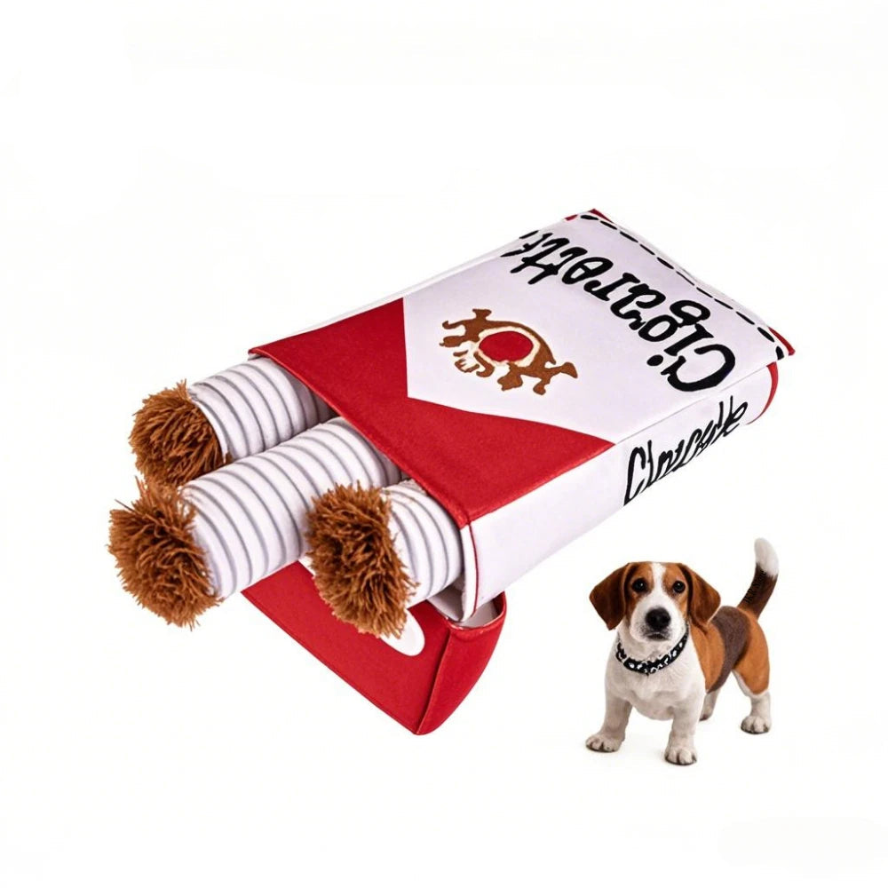 Brinquedo Interativo de Pelúcia Cigarro para Pets – Resistente