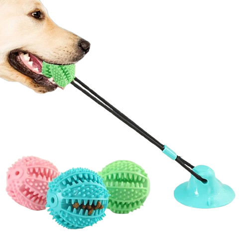 Brinquedo Interativo com Ventosa e Som para Cães