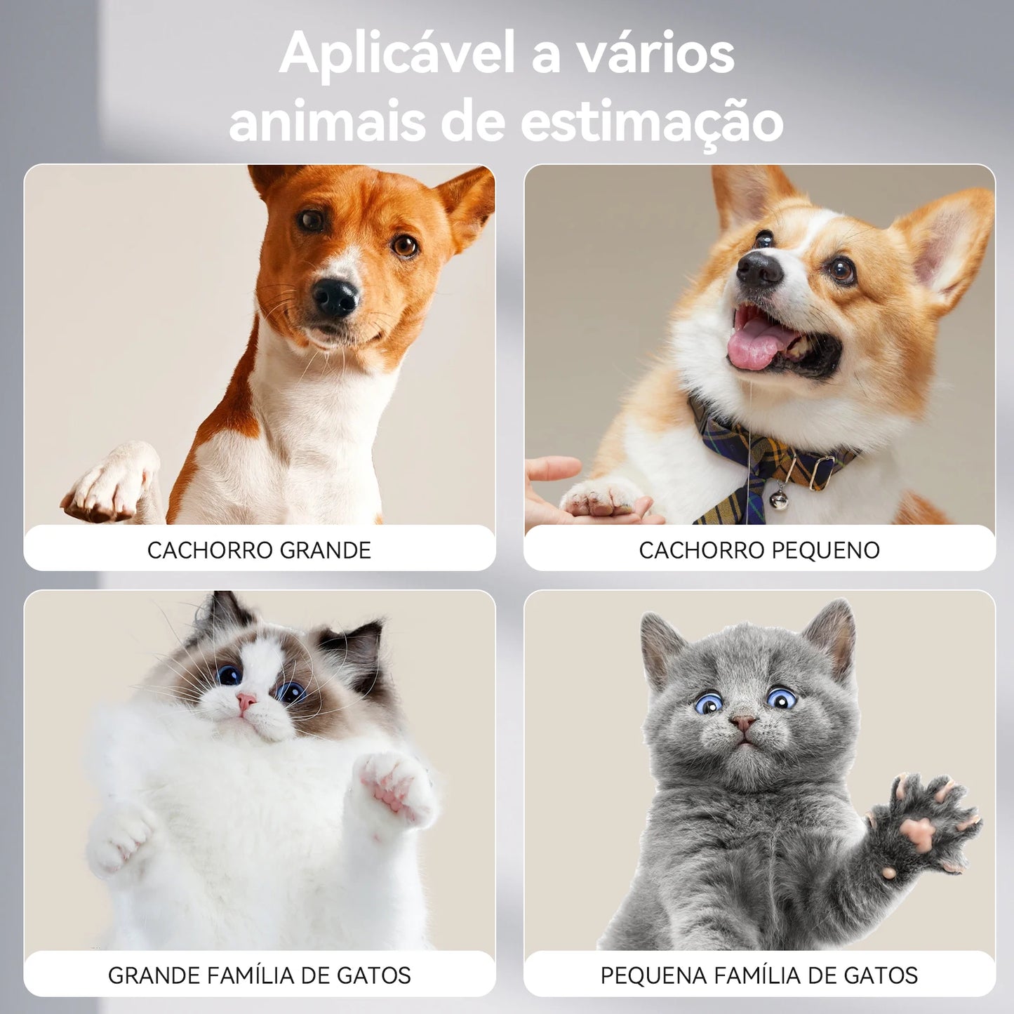 Moedor de Unhas Recarregável USB para Cães e Gatos 2 em 1