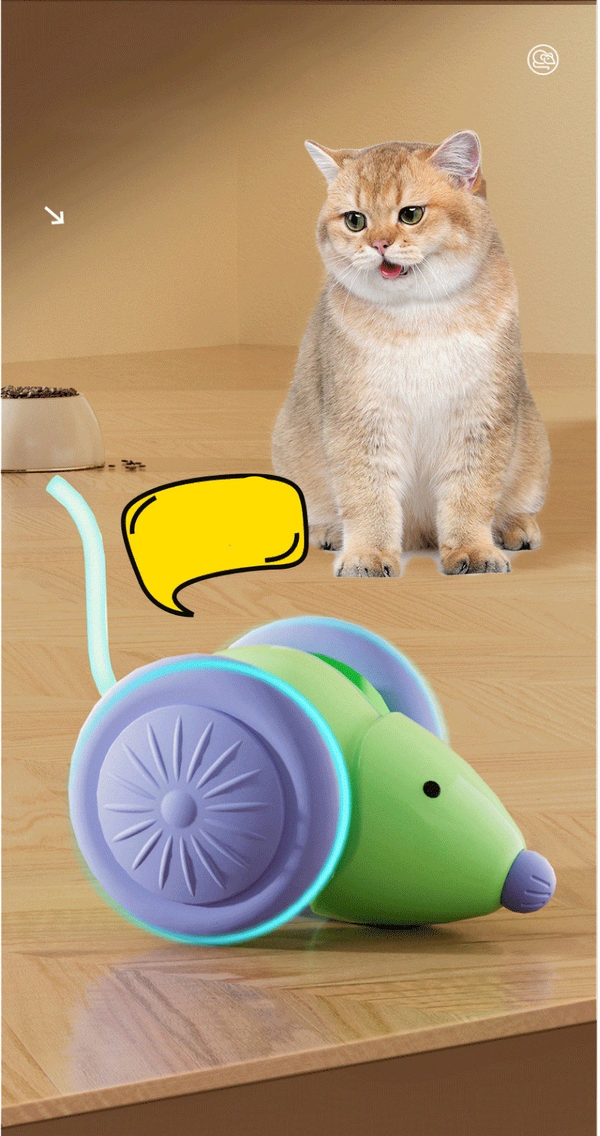 Mouse Elétrico Inteligente p/ Gatos – Brinquedo Interativo