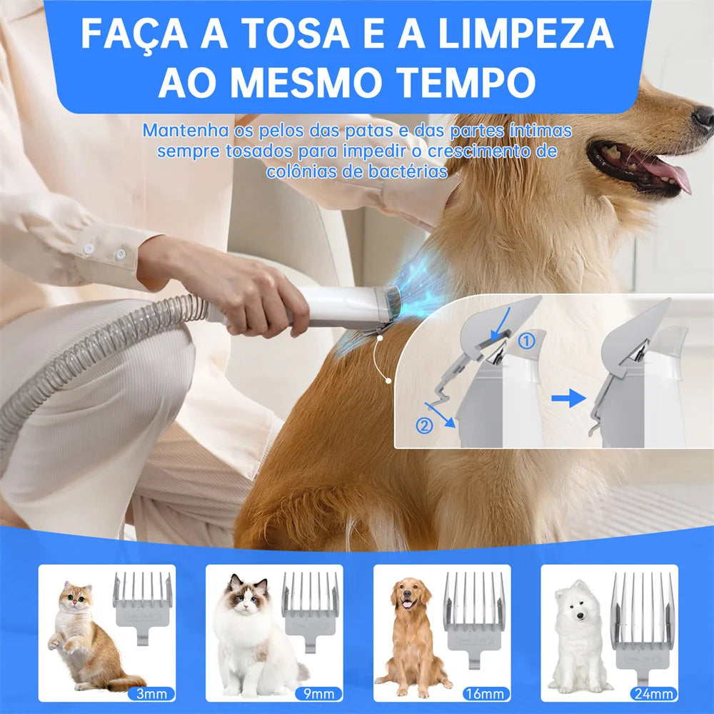Aspirador Pet Newpet 2,5L com Escovas – Remove Pelos Fácil