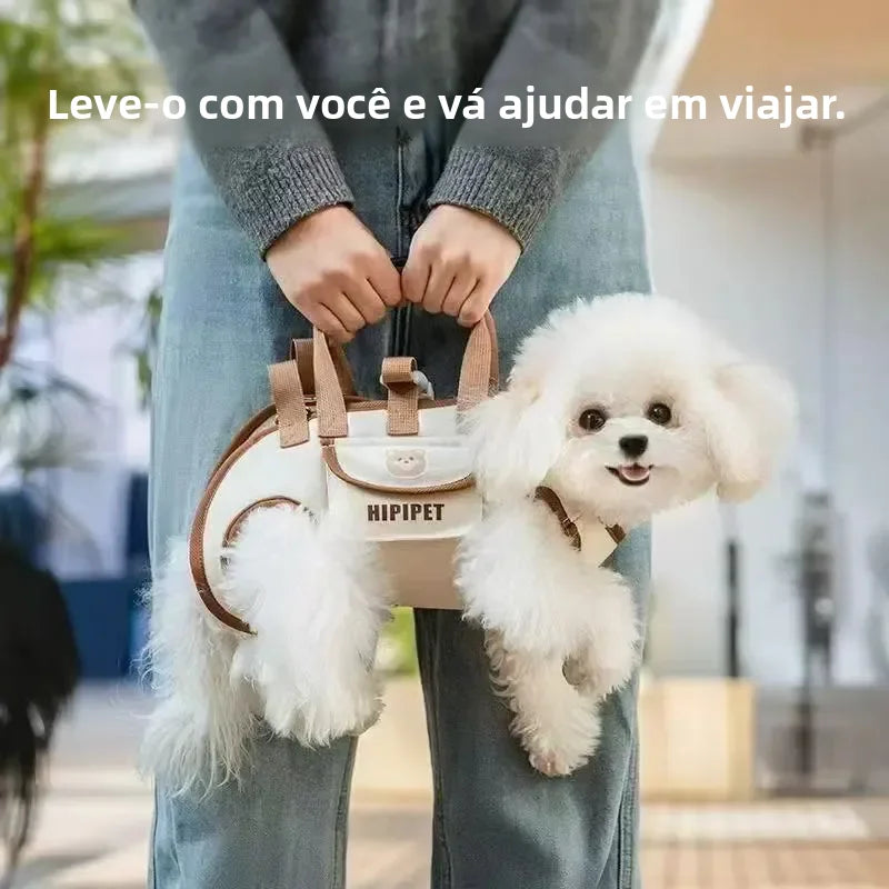 Mochila Transversal Pet Conforto para Cães Pequenos
