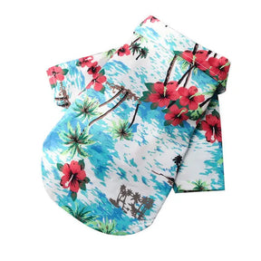 Camiseta Havaiana para Cães Pequenos | Estilo Praia e Antialérgica