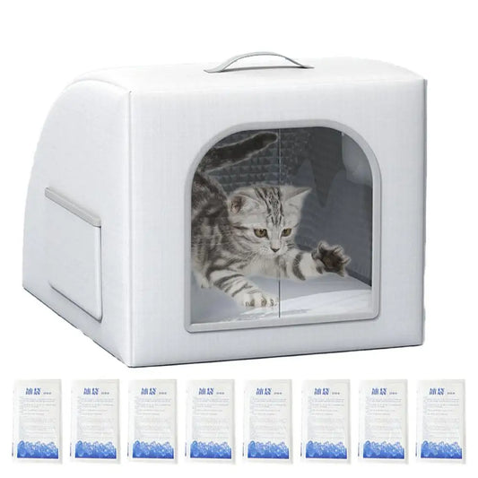 Casa térmica para cães e gatos com resfriamento portátil