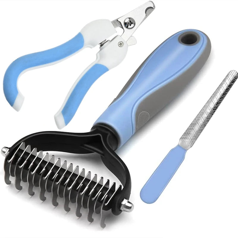 Escova Dupla Face para Remoção de Pelos – Reduz Nós e Bolas de Pelo