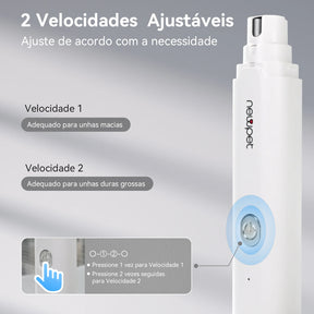 Moedor de Unhas Recarregável USB para Cães e Gatos 2 em 1