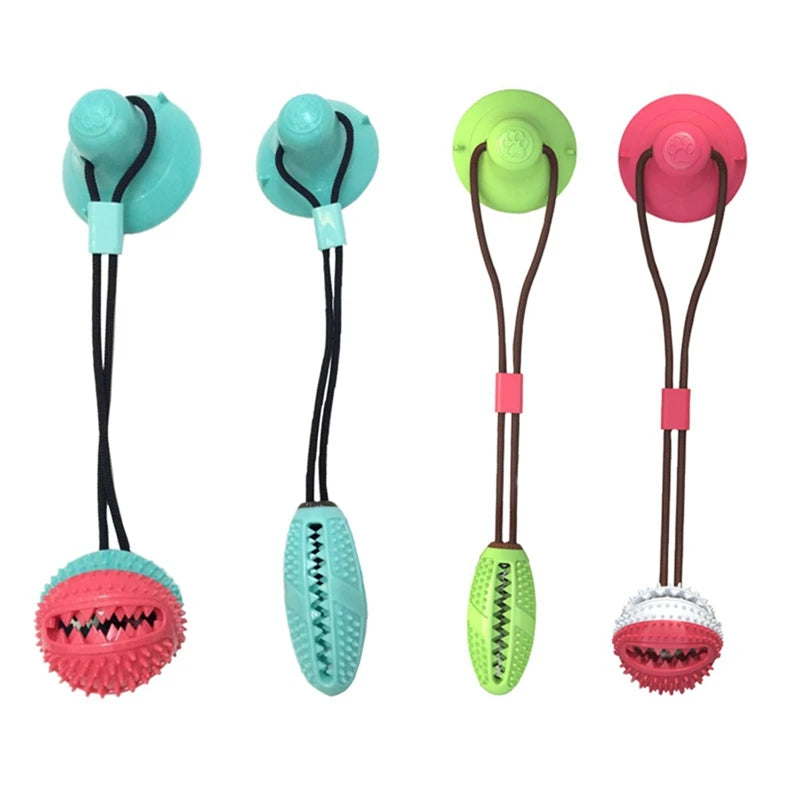 Bola Mordedor com Corda e Ventosa – Limpeza e Diversão