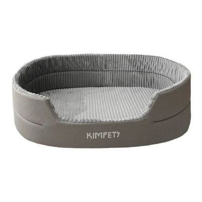 Cama Ergonômica de Pelúcia para Cães - Conforto 4 Estações