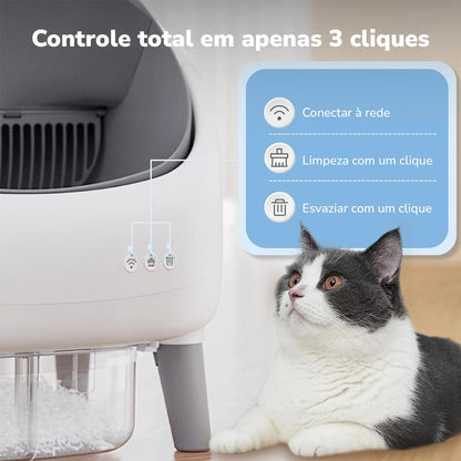 Caixa de Areia Automática Newpet p/ Gatos – Autolimpante