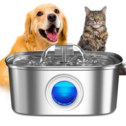 Bebedouro Automático 3.2L Inox para Gatos e Cães