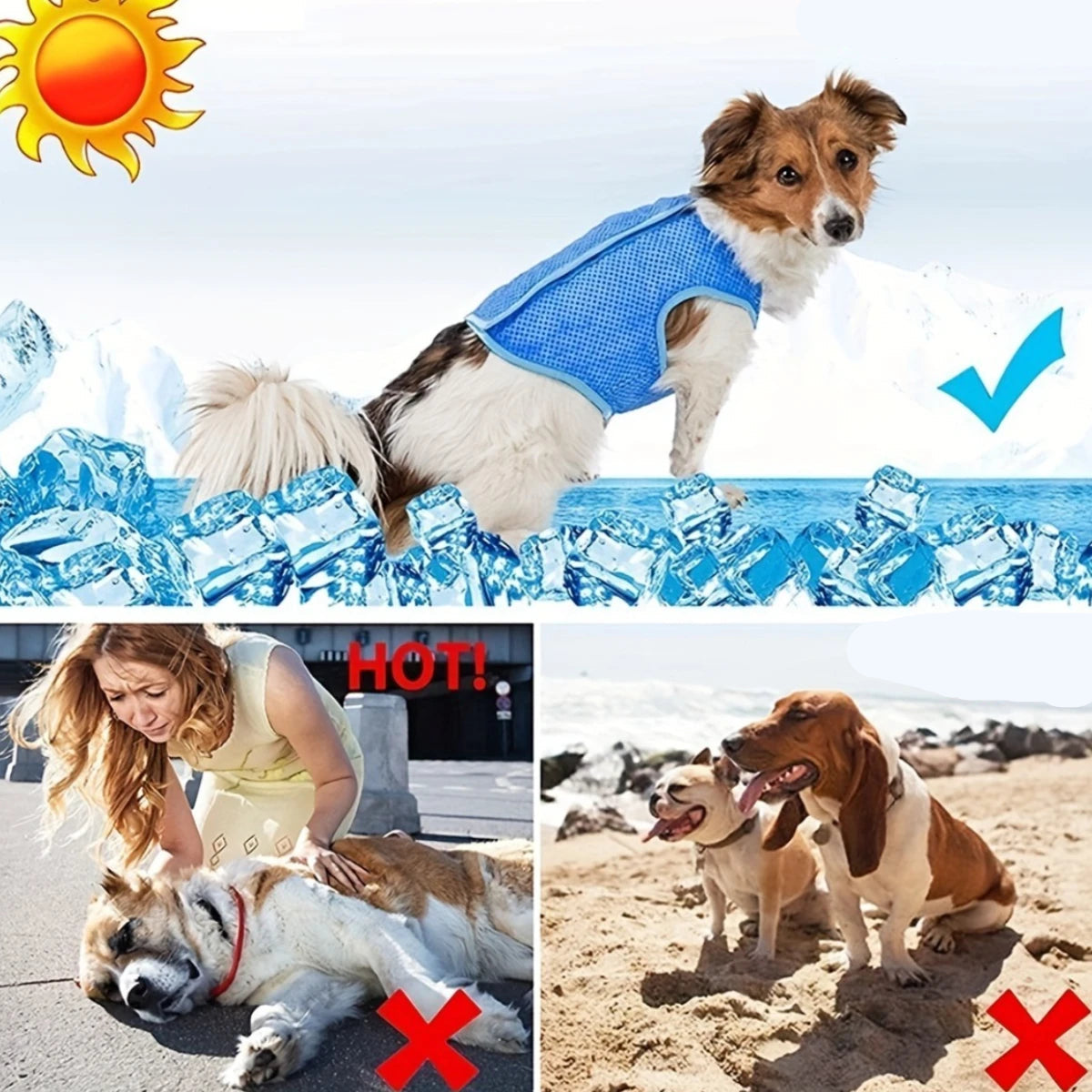 Colete de Resfriamento p/ Cães – Proteção UV