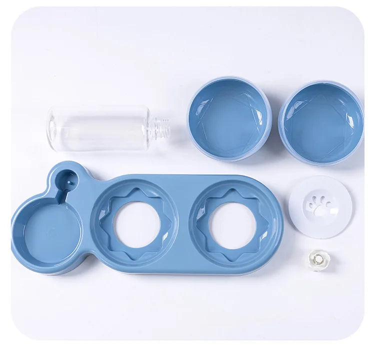 Tigela 3 em 1 com Bebedouro Automático para Cães e Gatos