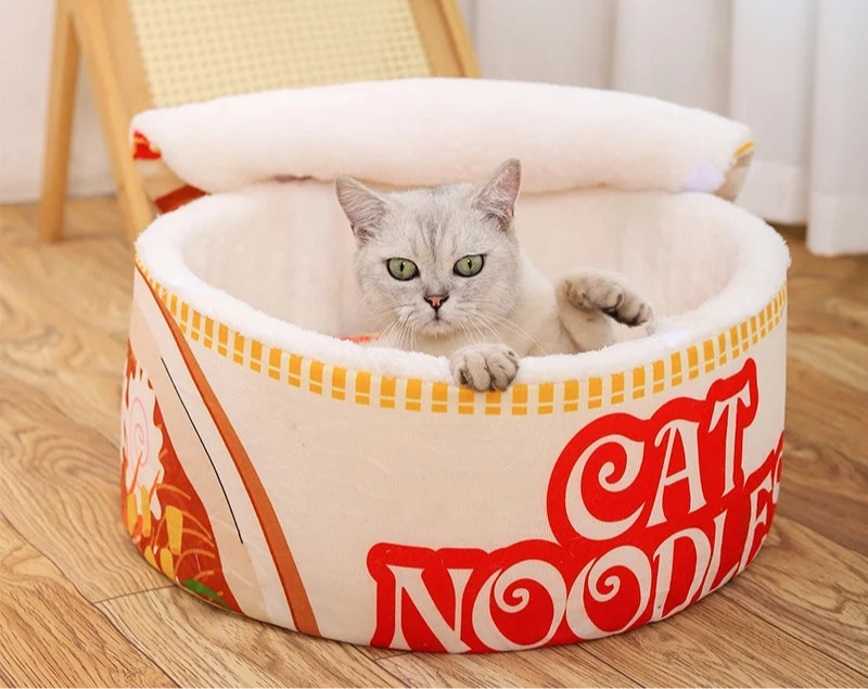 Cama de Gato CAT NOODLES Quentinha e Fofa Inverno Lavável