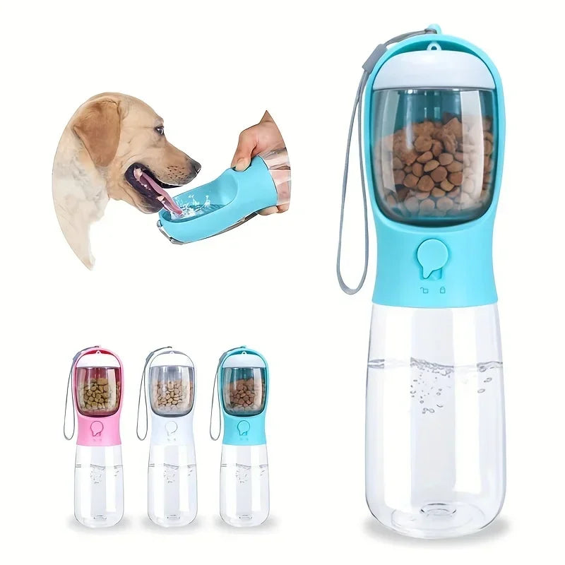 Garrafa 2 em 1 para Pets | Água e Ração Portátil