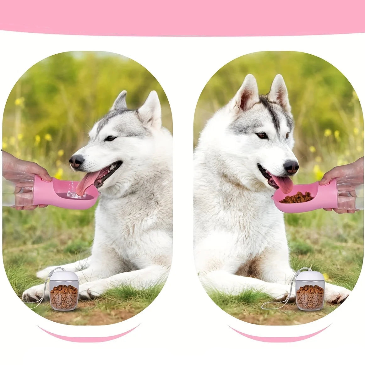 Garrafa 2 em 1 para Pets | Água e Ração Portátil