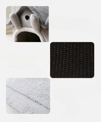 Casa de Luxo Dobrável p/ Pets com Tapete Quente Removível