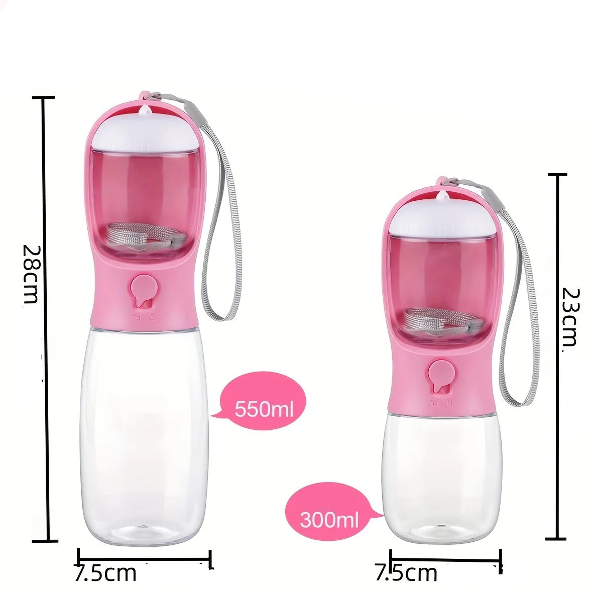 Garrafa 2 em 1 para Pets | Água e Ração Portátil