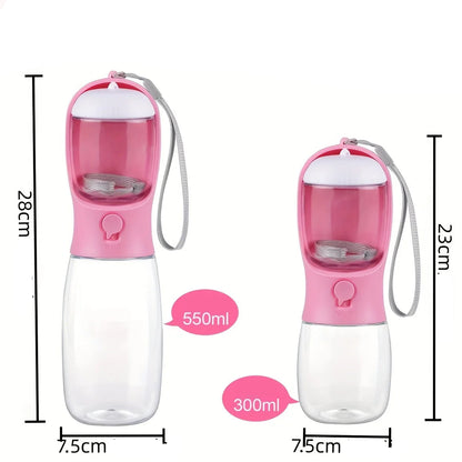 Garrafa 2 em 1 para Pets | Água e Ração Portátil