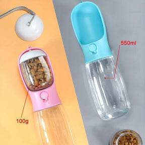 Garrafa 2 em 1 para Pets | Água e Ração Portátil