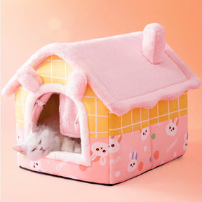 Casinha Macio para Cães – Cama Quente, Removível e Confortável