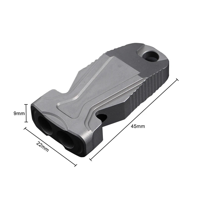 Apito Duplo de Titânio p/ Treinamento e Obediência Pet