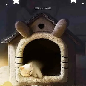 Cama Quente para Cães e Gatos | Almofada Removível Lavável