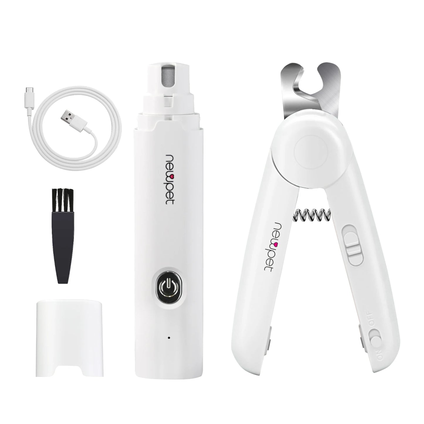 Moedor de Unhas Recarregável USB para Cães e Gatos 2 em 1