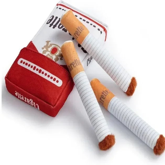 Brinquedo Interativo de Pelúcia Cigarro para Pets – Resistente