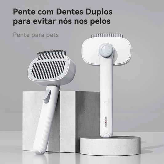 Escova Pet Newpet Autolimpante p/ Cães e Gatos