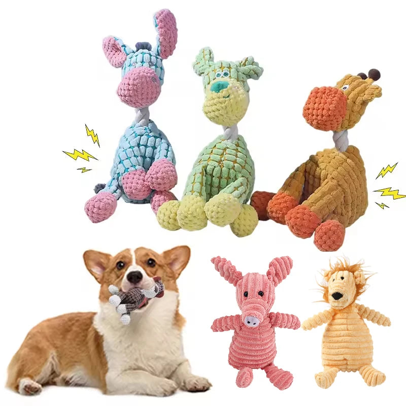 Brinquedo de Pelúcia para Cães Resistente e Interativo