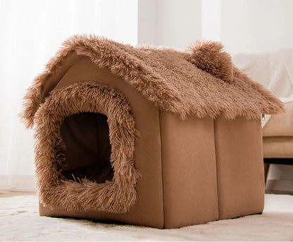 Casinha Macio para Cães – Cama Quente, Removível e Confortável