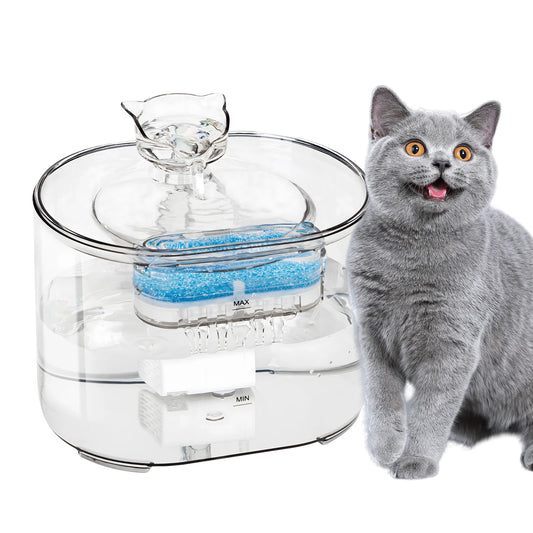 Fonte de Água Silenciosa para Gatos e Cães com Filtro Automático