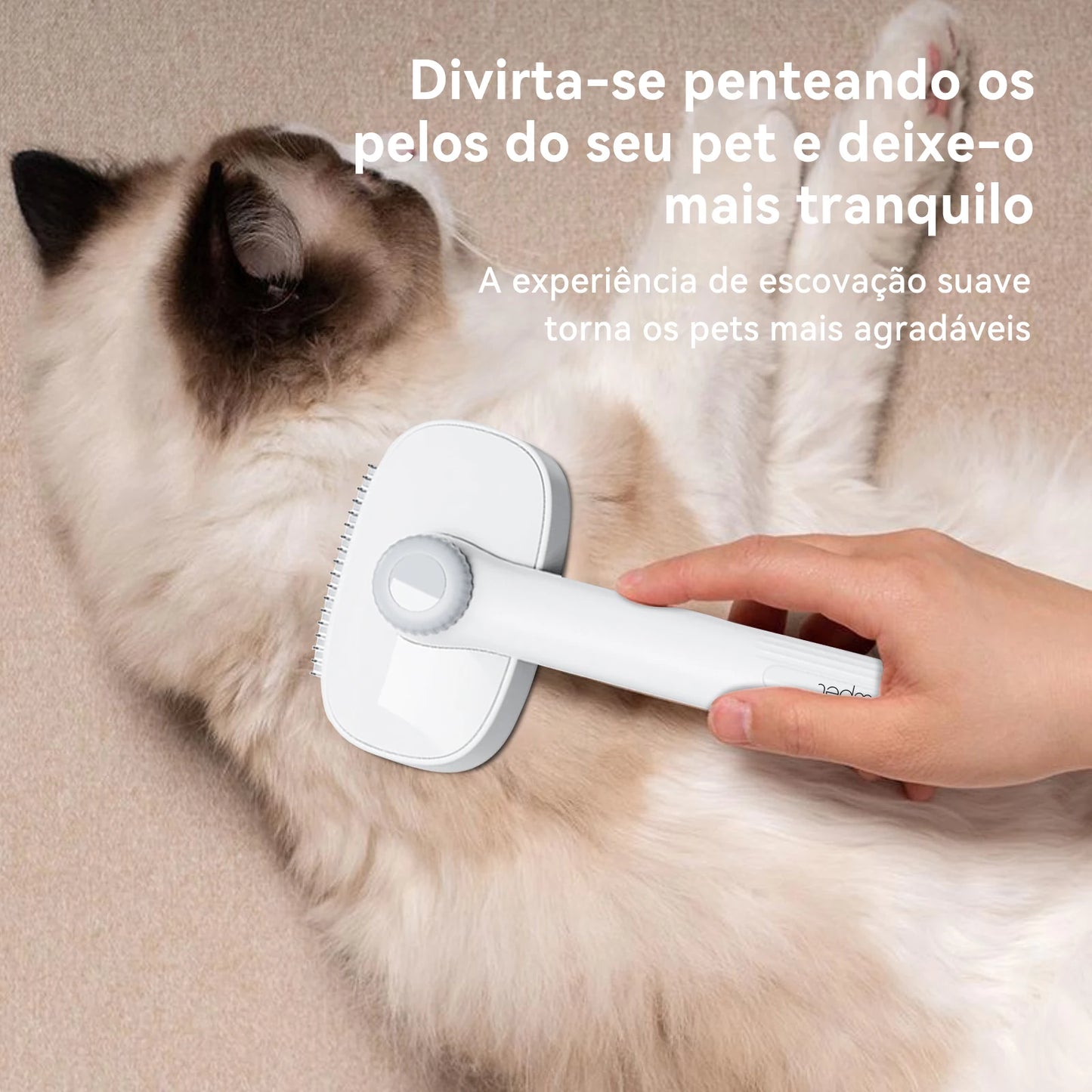 Escova Pet Newpet Autolimpante p/ Cães e Gatos