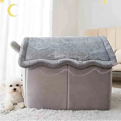 Cama Quente para Cães e Gatos | Almofada Removível Lavável