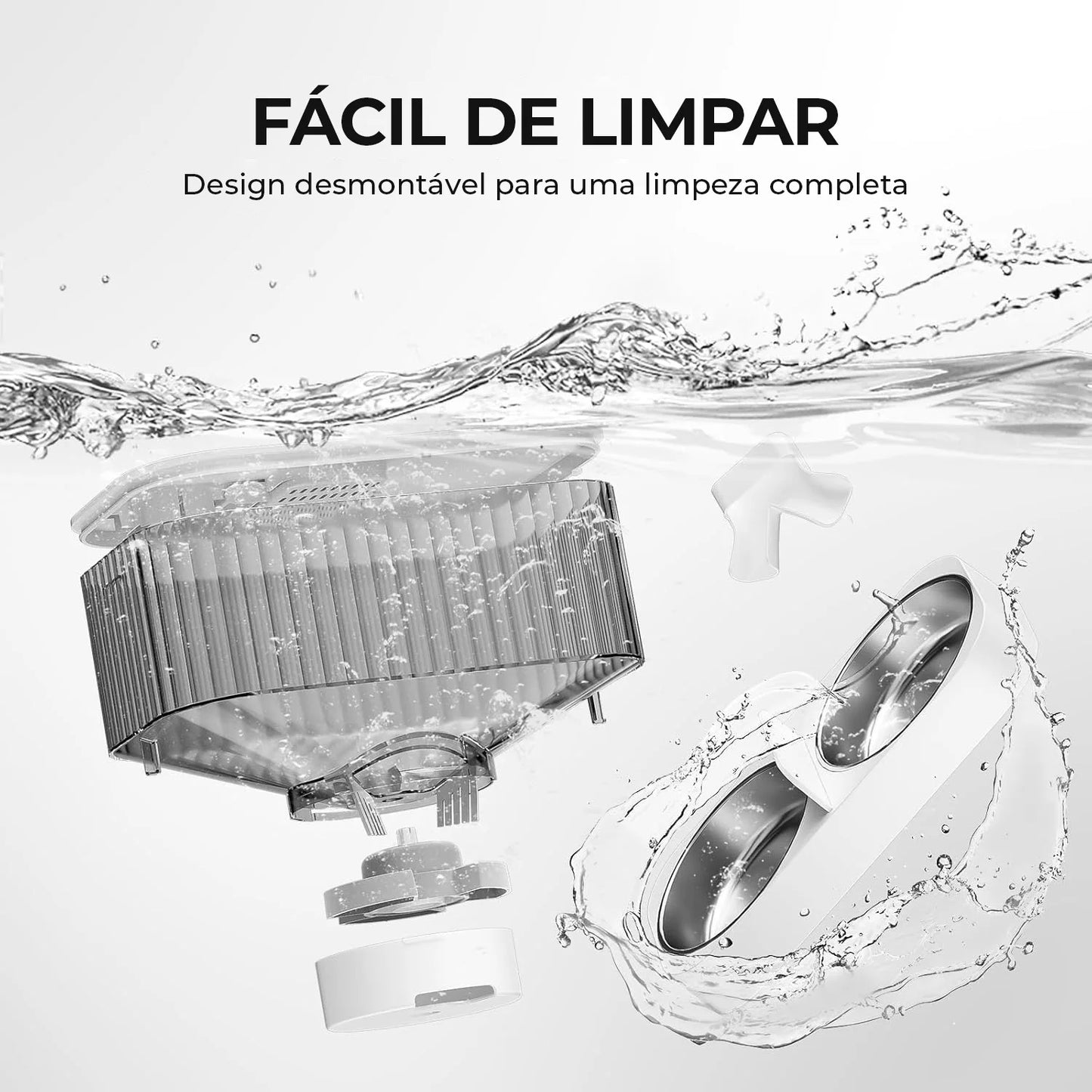 Newpet Dispensador Automático Ração Pet com APP WiFi e Tigelas Duplas