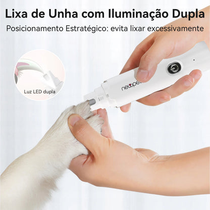 Aparador Elétrico de Unhas para Cães e Gatos com Luz LED Seguro