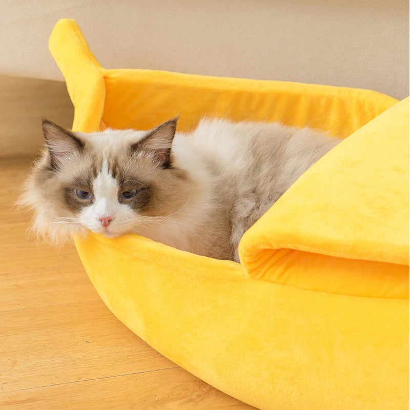 Cama Banana para Gatos e Cães | Divertida, Aconchegante